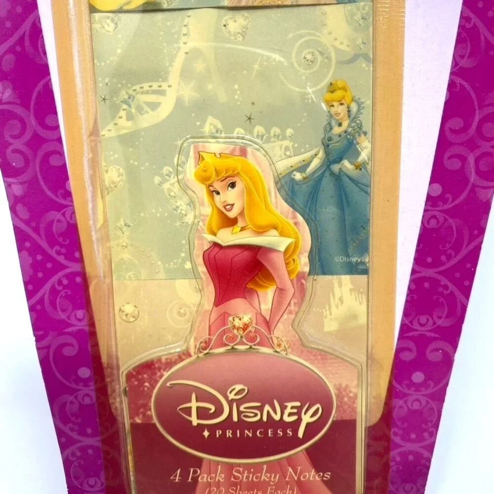 Disney Princesses 4 Pack Sticky Notes 20 Sheets Each Stationery School Supplies
